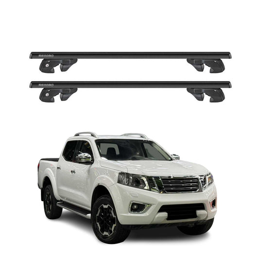 2016-2020 Nissan NP300 Navara Roof Rack Cross Bars Black