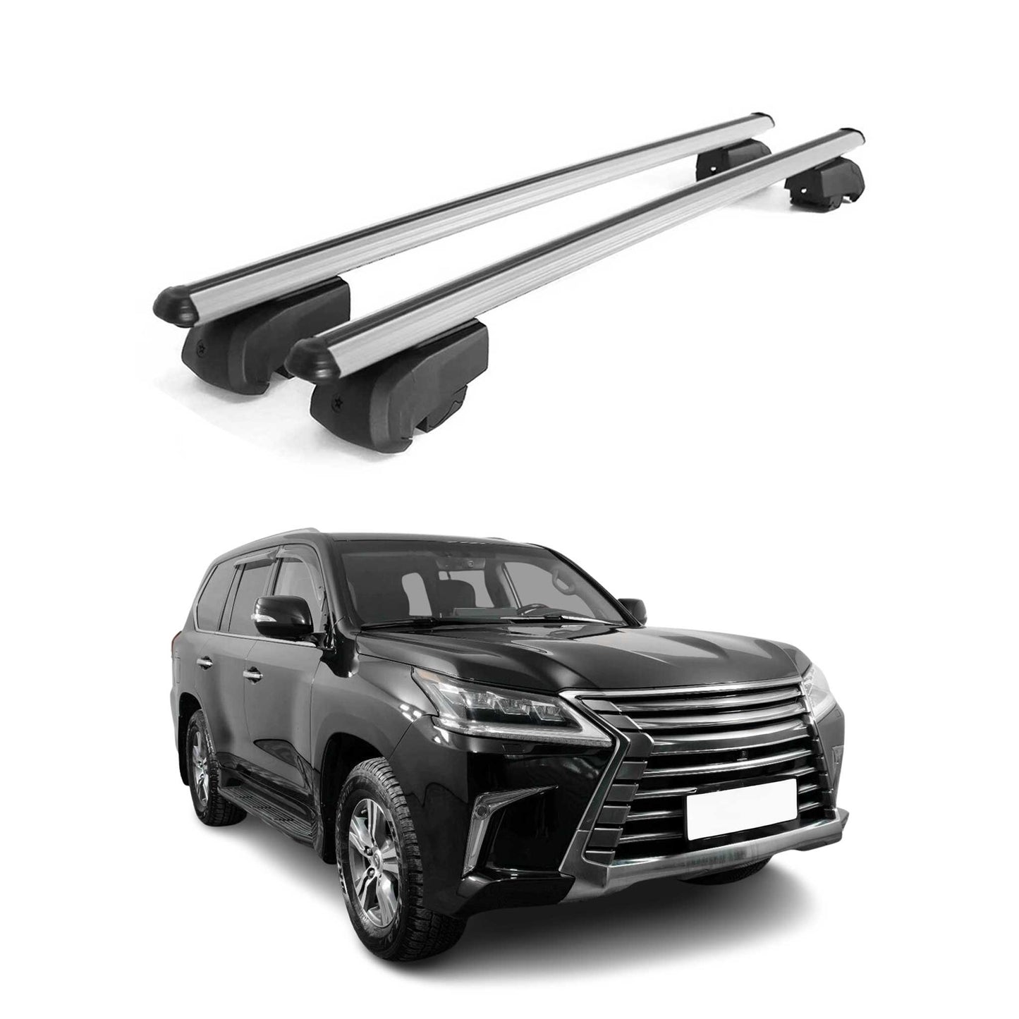 2016-2021 Lexus LX 570 Roof Rack Cross Bars Silver