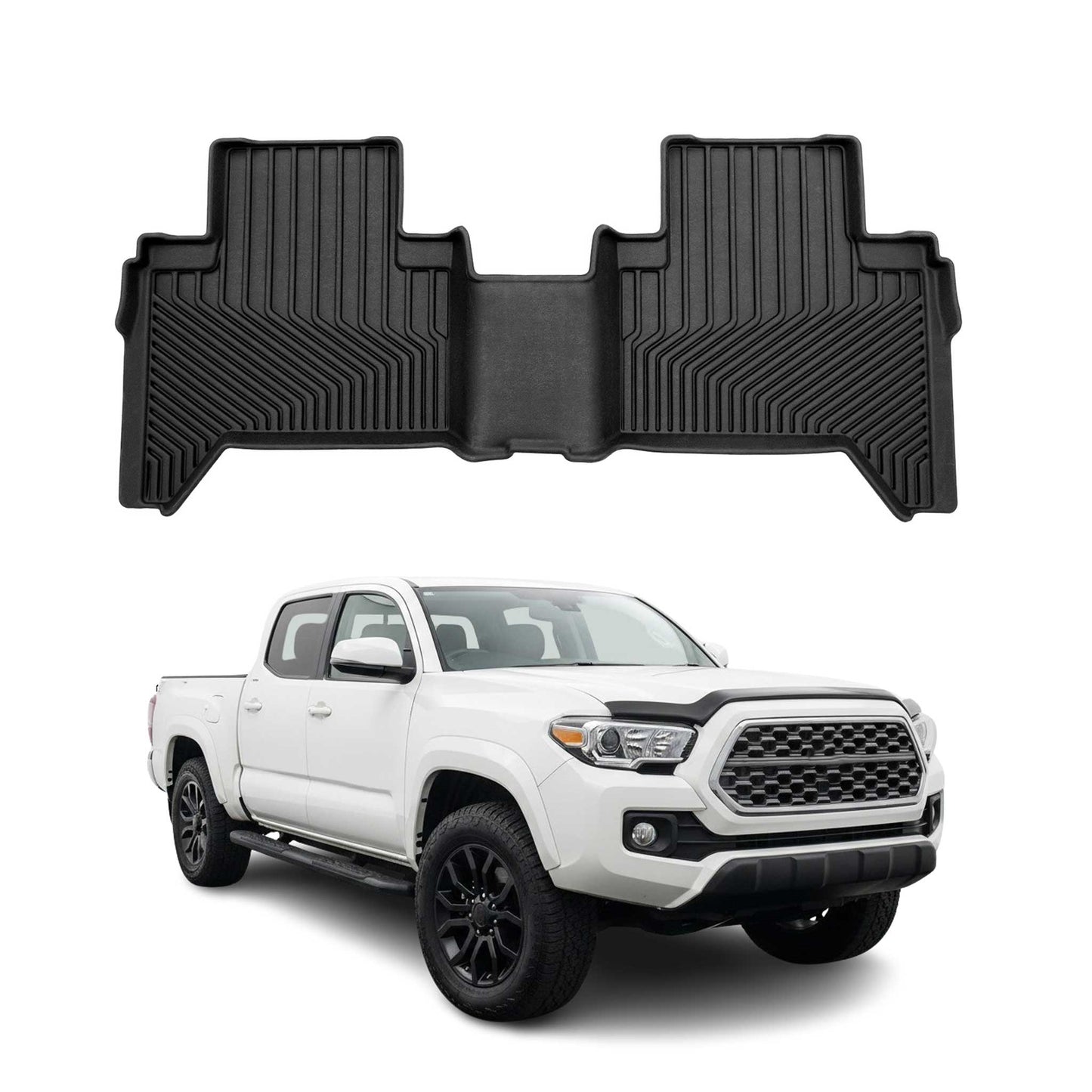 2005-2015 Toyota Tacoma Double Cab Premium Floor Mats Liners Second Row Rear