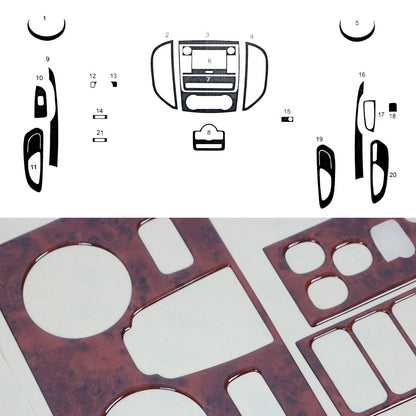 2016-2024 Mercedes Metris Wooden Look Dashboard Console Trim Kit 21Pcs