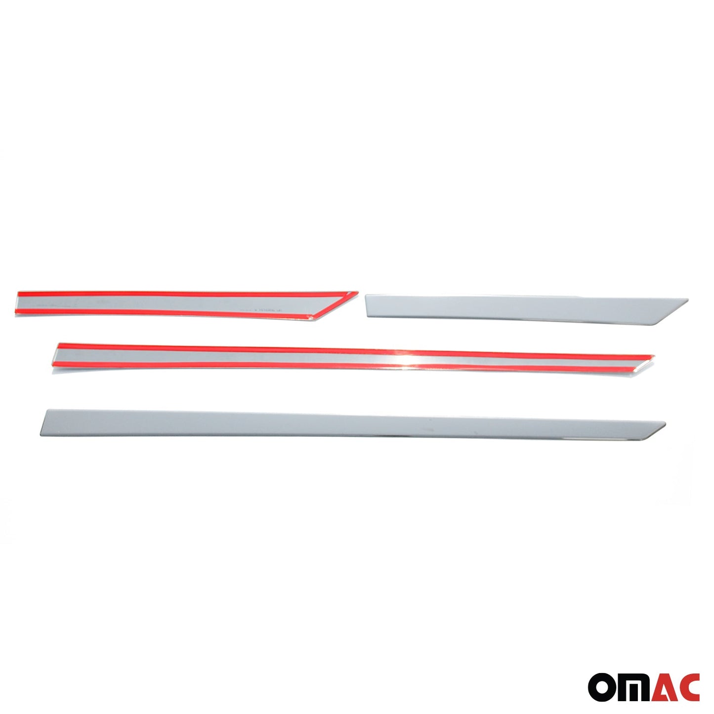 OMAC Chrome Side Door Trim For Nissan Qashqai 2014-2021 Streamer S.Steel 4 Pcs 5023131