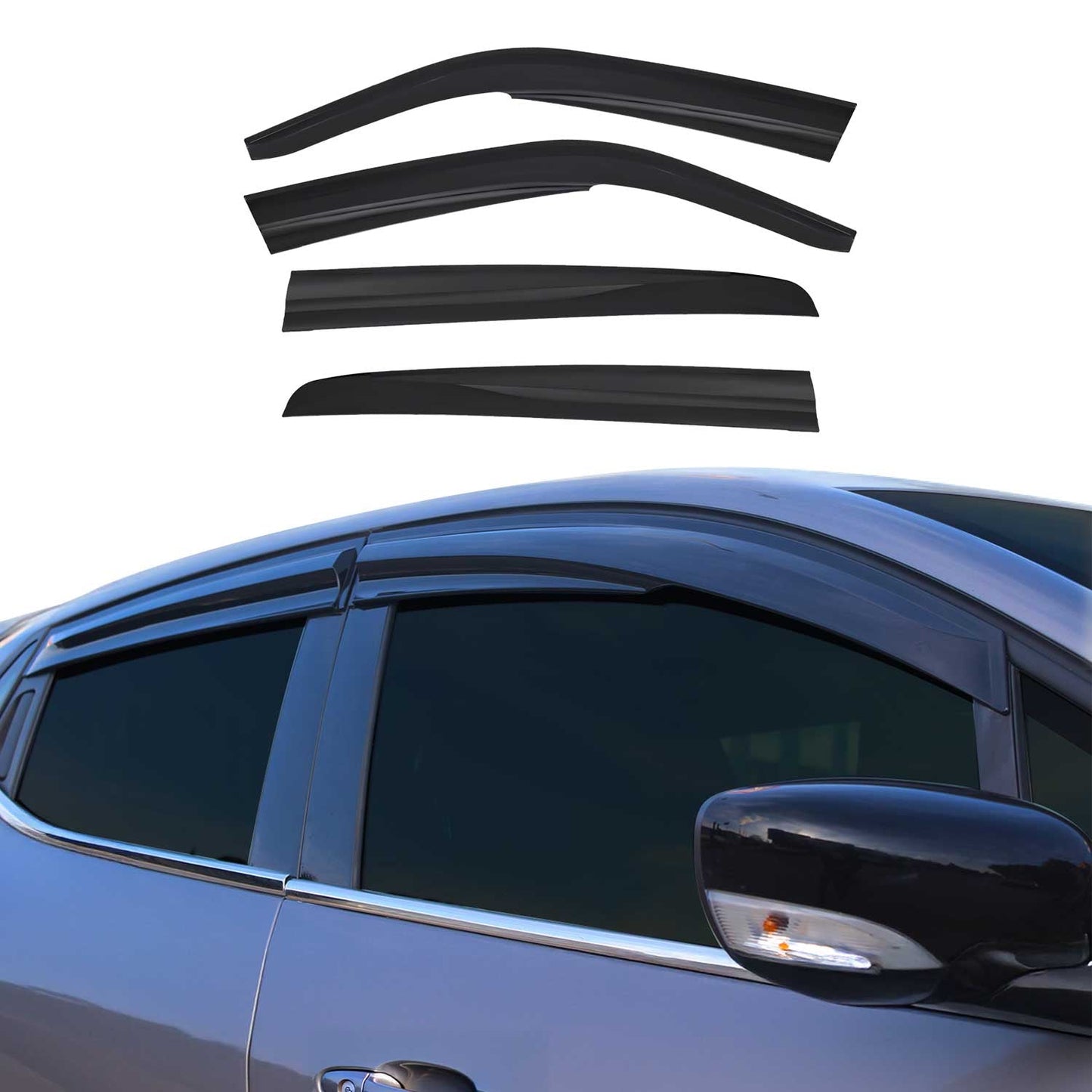 1991-1998 VW Golf Mk3 Window Visor Vent Rain Deflector 4Pcs Smoke