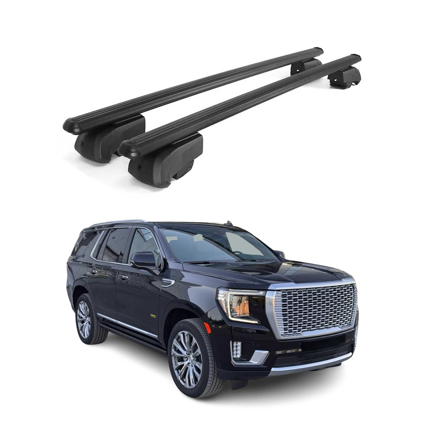 2021-2025 GMC Yukon / Yukon XL Roof Rack Cross Bars Black