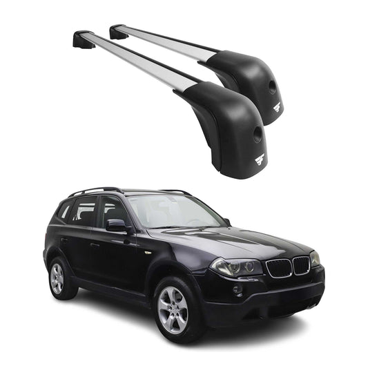 2004-2010 BMW X3 E83 Roof Racks Cross Bars Silver