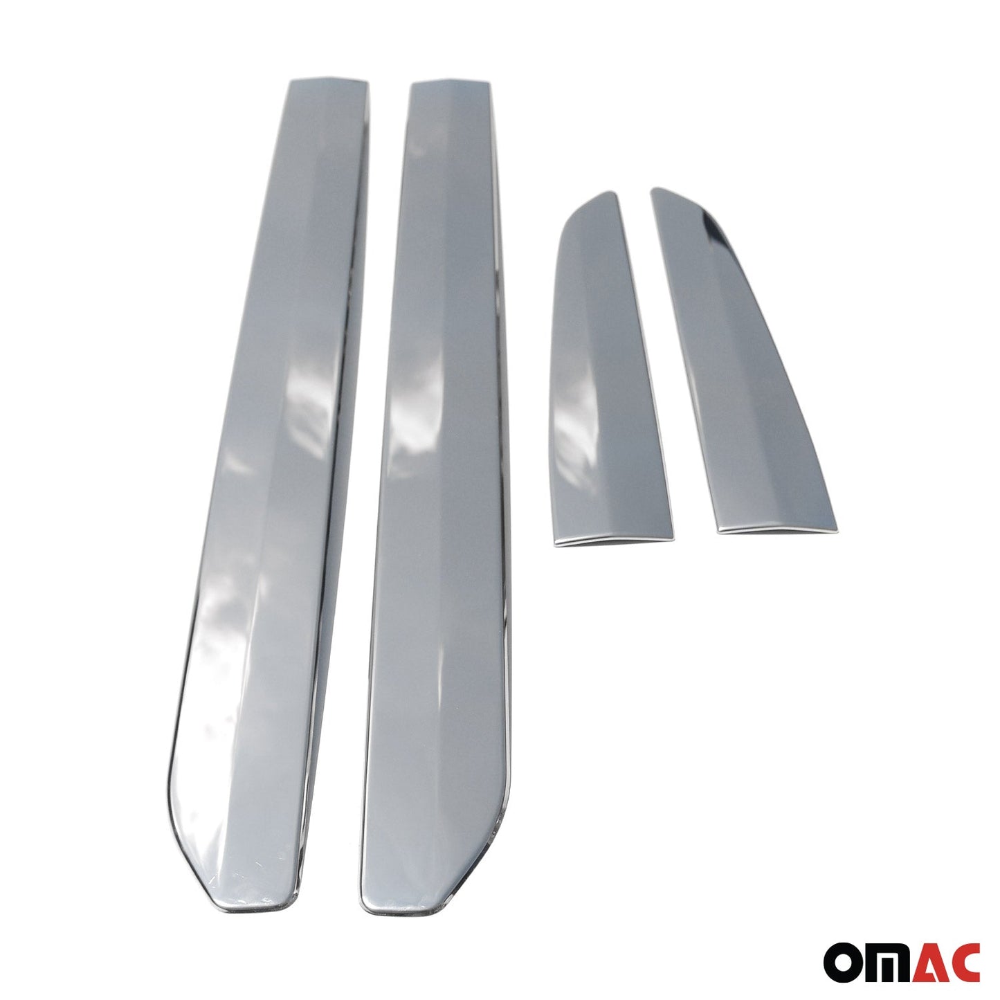 OMAC Side Door Molding Trim Skirt Garnish for Ford Courier 2014-2023 Steel Silver 4x 2625131