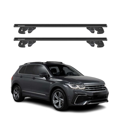 2018-2025 VW Tiguan Allspace Roof Rack Cross Bars Black