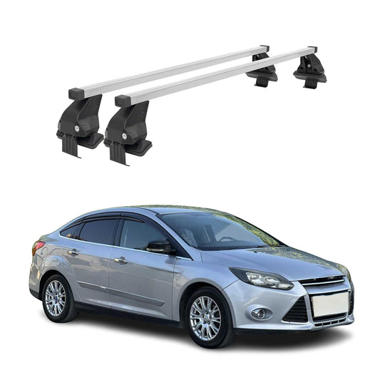 2012-2018 Ford Focus Hatchback Roof Rack Cross Bars Silver