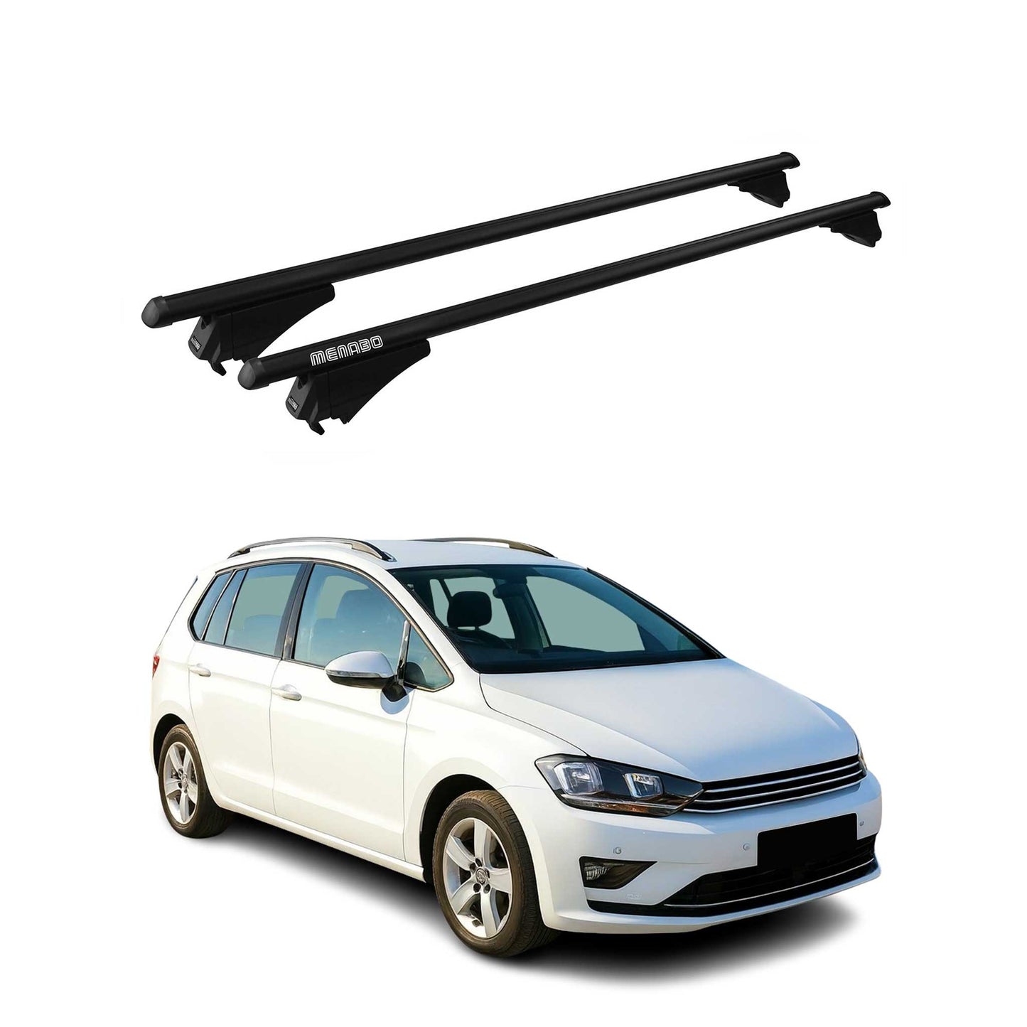 2015-2019 VW Golf Sportwagen Mk7 Roof Rack Cross Bars Black