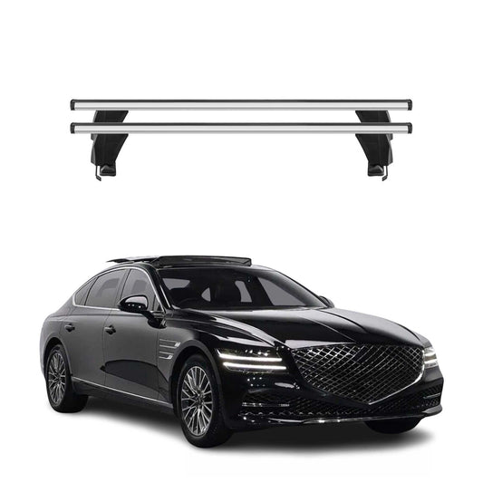2017-2025 Genesis G80 Roof Rack Cross Bars Silver