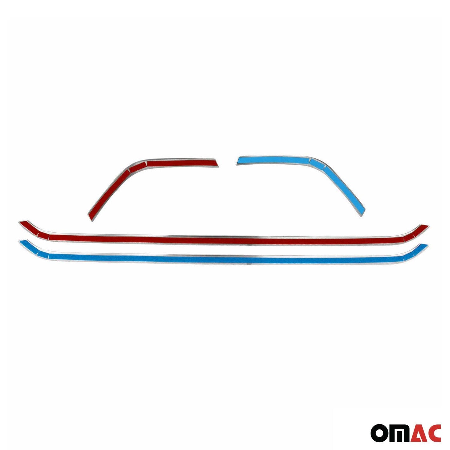 2021-2025 Ford Transit 150 250 350 Front Bumper Grill Trim Molding Stainless Steel 4x