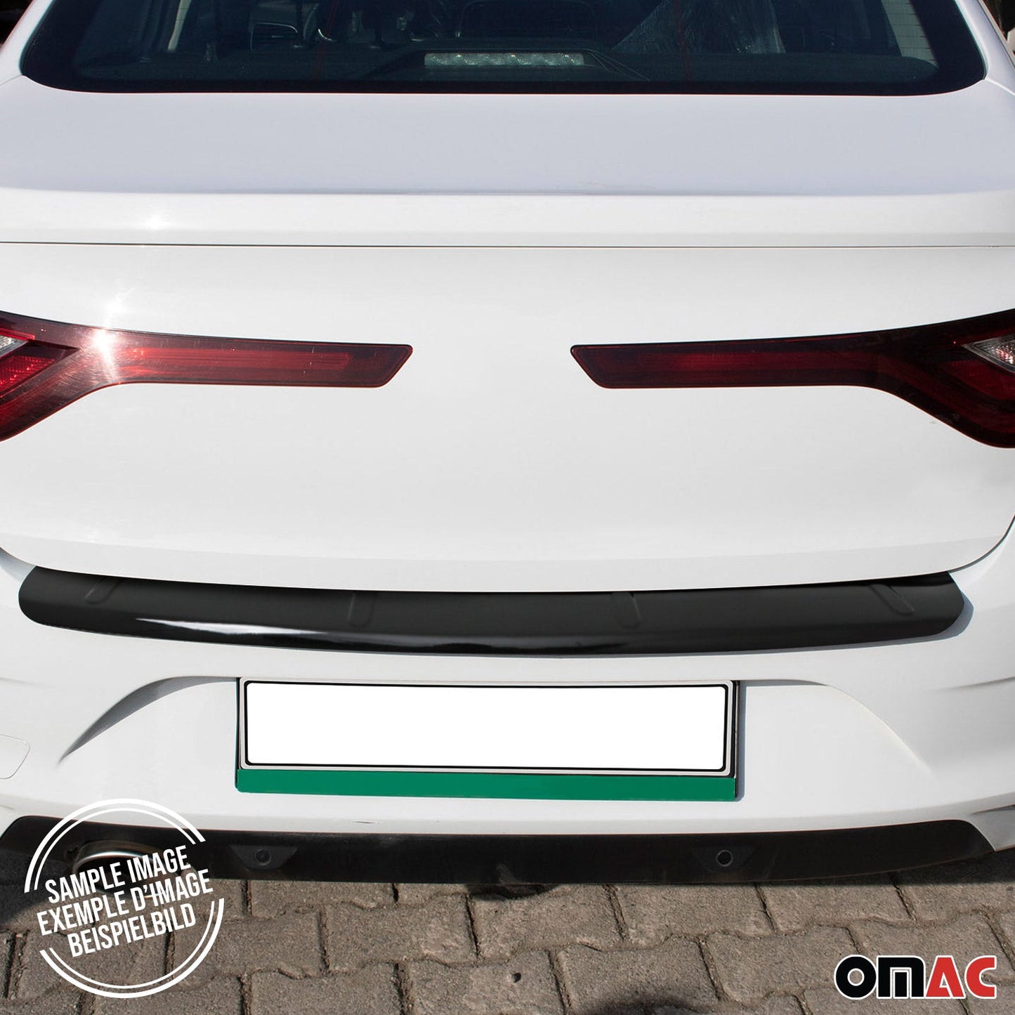 2016-2022 Mercedes GLC Class X253 Rear Bumper Sill Cover Guard Gloss Black