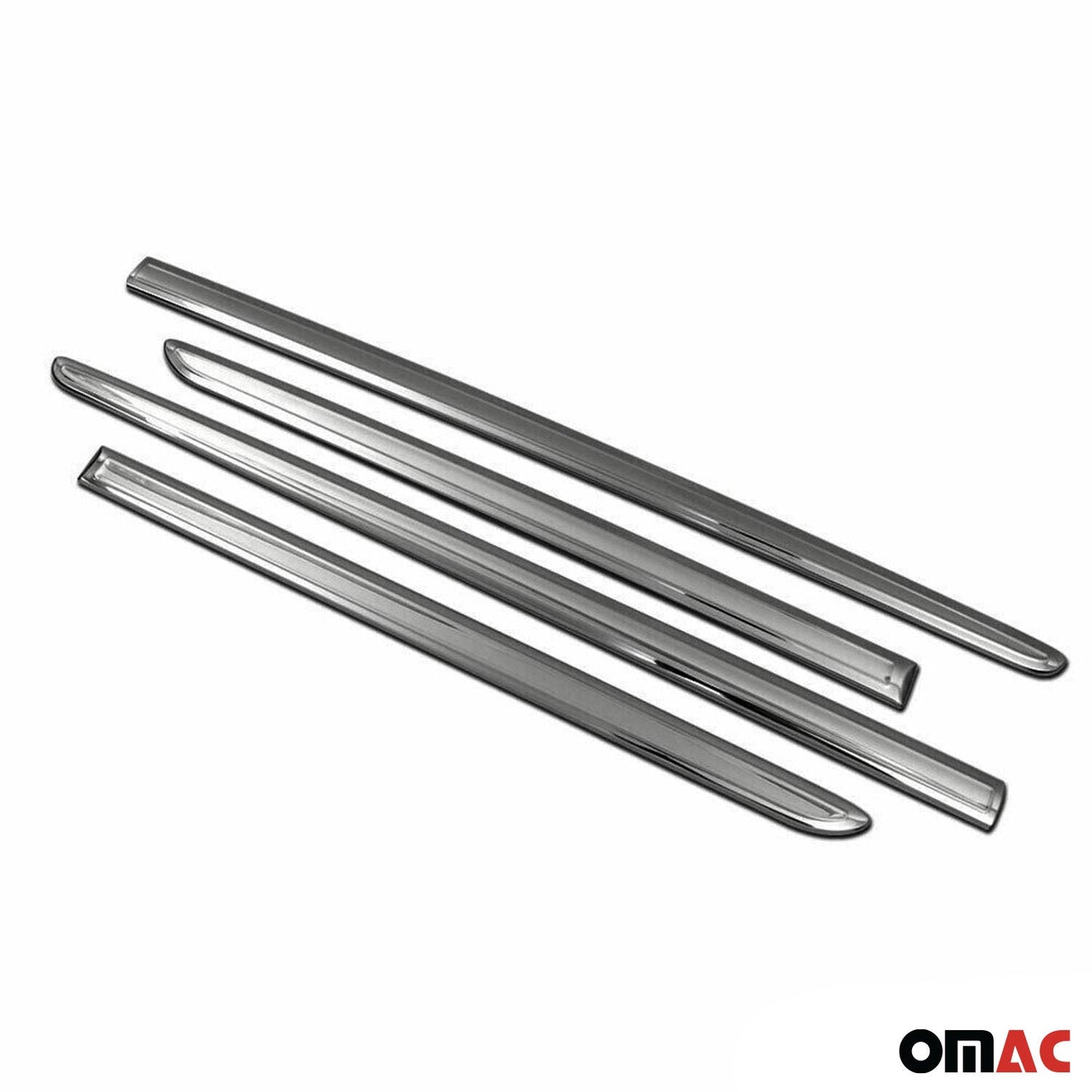 OMAC Side Door Molding Trim Skirt Garnish for VW Touran 2010-2015 Steel Dark 4 Pcs 7555131B