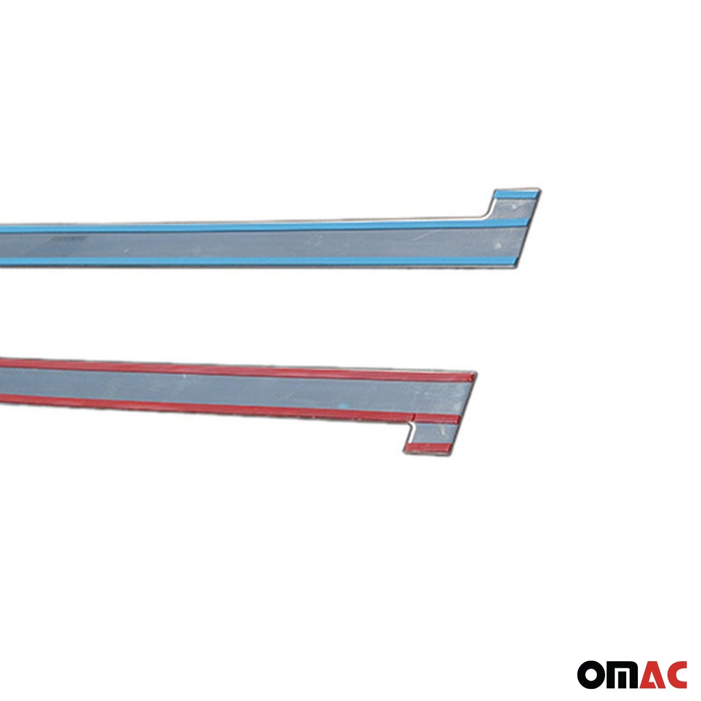 OMAC For Fiat Doblo 2010-2021 Chrome Side Sliding Door Trim S.Steel 2 Pcs U005885