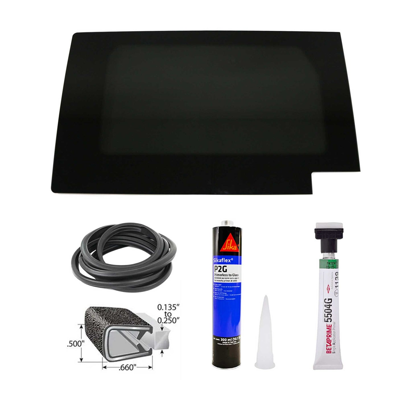 2014-2025 RAM ProMaster Window Glass Fit Kit Rear Right Side Sliding Door L4