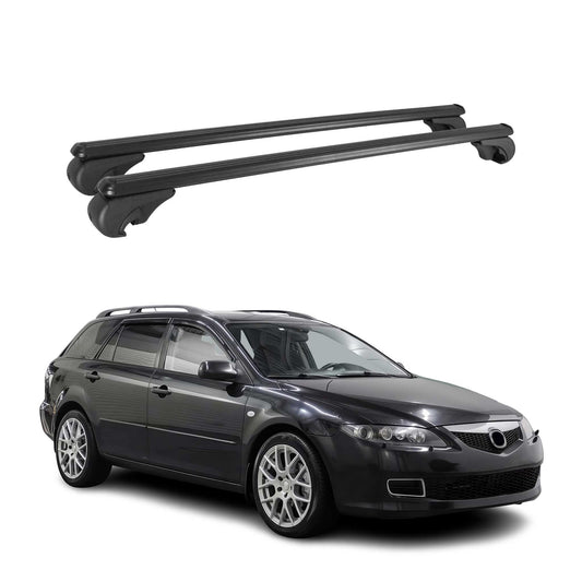 2003-2008 Mazda 6 Roof Rack Cross Bars Black