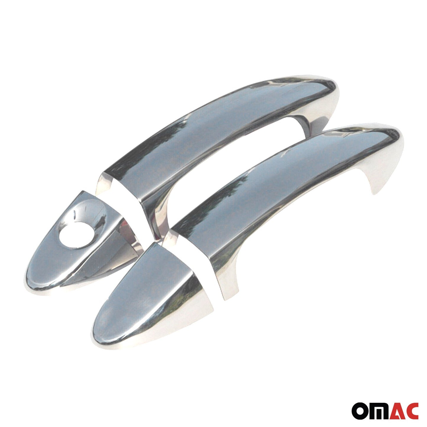 OMAC Car Door Handle Cover Protector for Ford Focus 2012-2018 Steel Chrome 4 Pcs 2614042