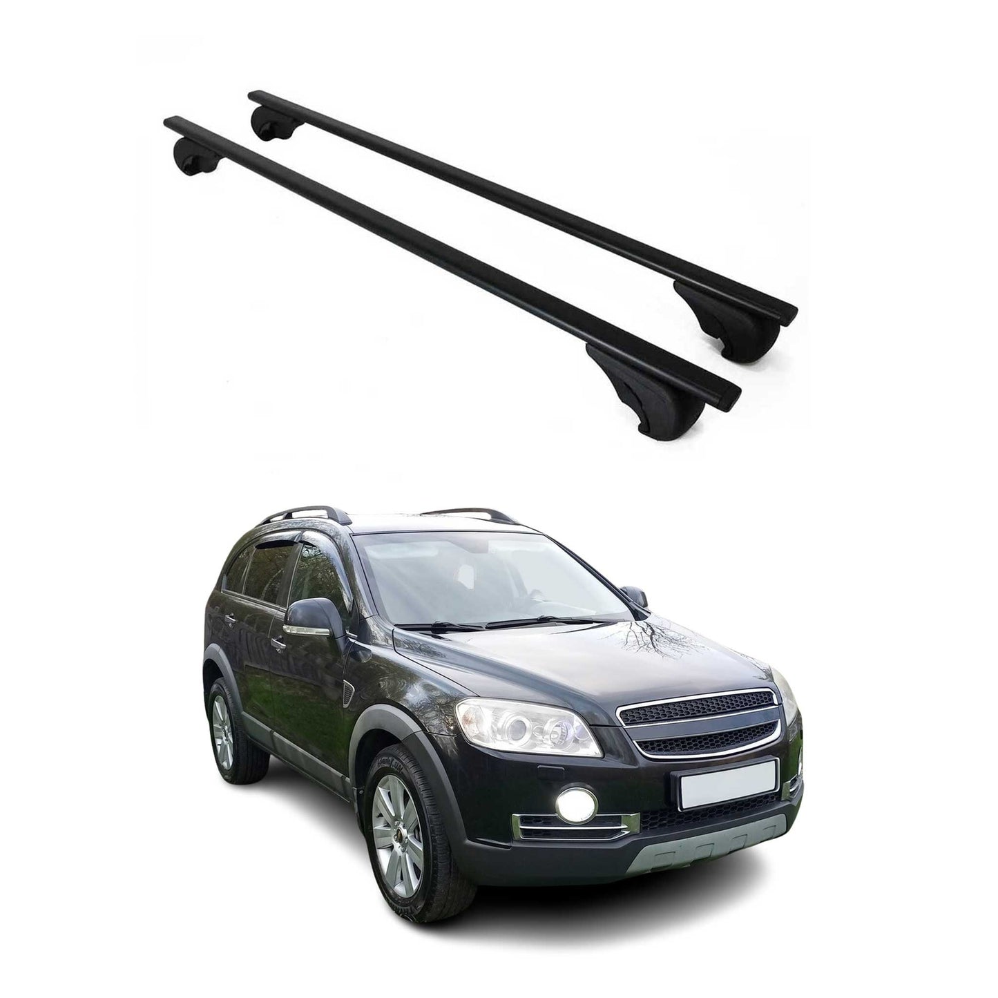 2008-2015 Chevrolet Captiva Sport Roof Rack Cross Bars Black
