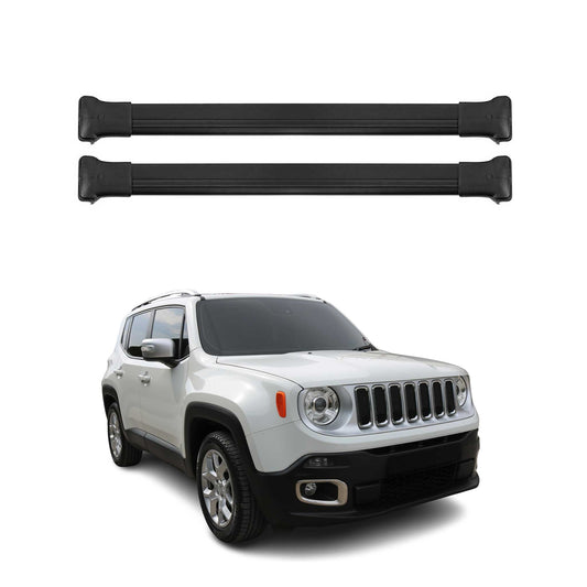 2015-2023 Jeep Renegade Roof Rack Cross Bars Black