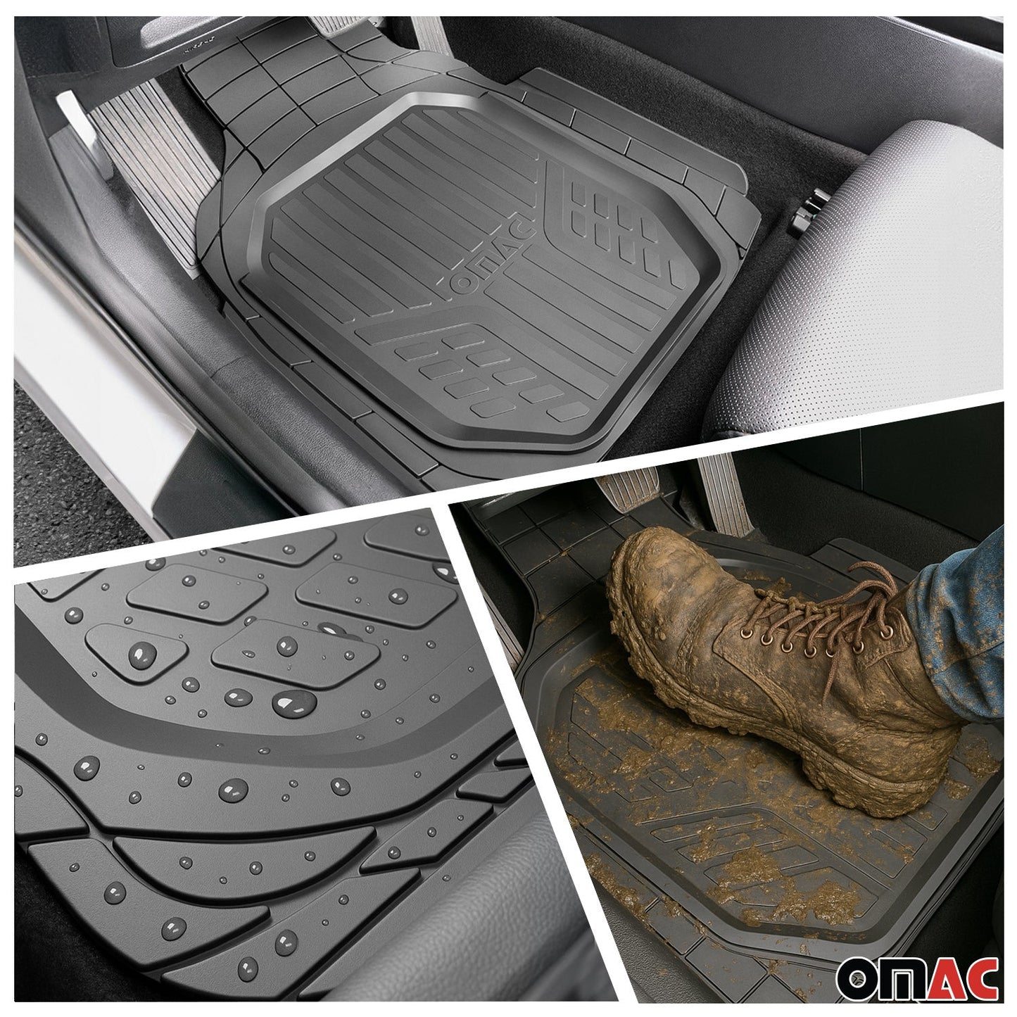 2011-2017 Nissan Juke Semi-Custom fit Floor Mats & Cargo Liner Black 6 Pcs