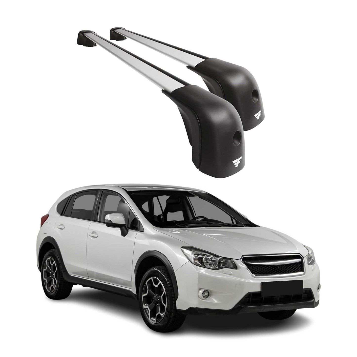 2013-2015 Subaru XV Crosstrek Roof Racks Cross Bars Silver