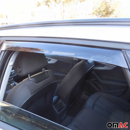 2017-2024 Audi A4 Allroad B9 Window Visor Vent Rain Deflector 4Pcs Smoke