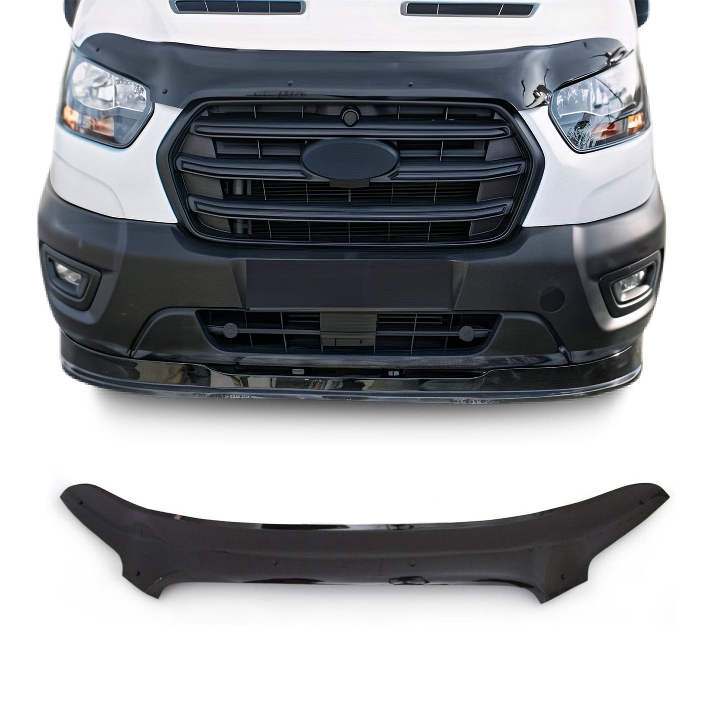 2021-2025 Ford Transit Front Bug Shield Hood Deflector 1 Pc Smoke