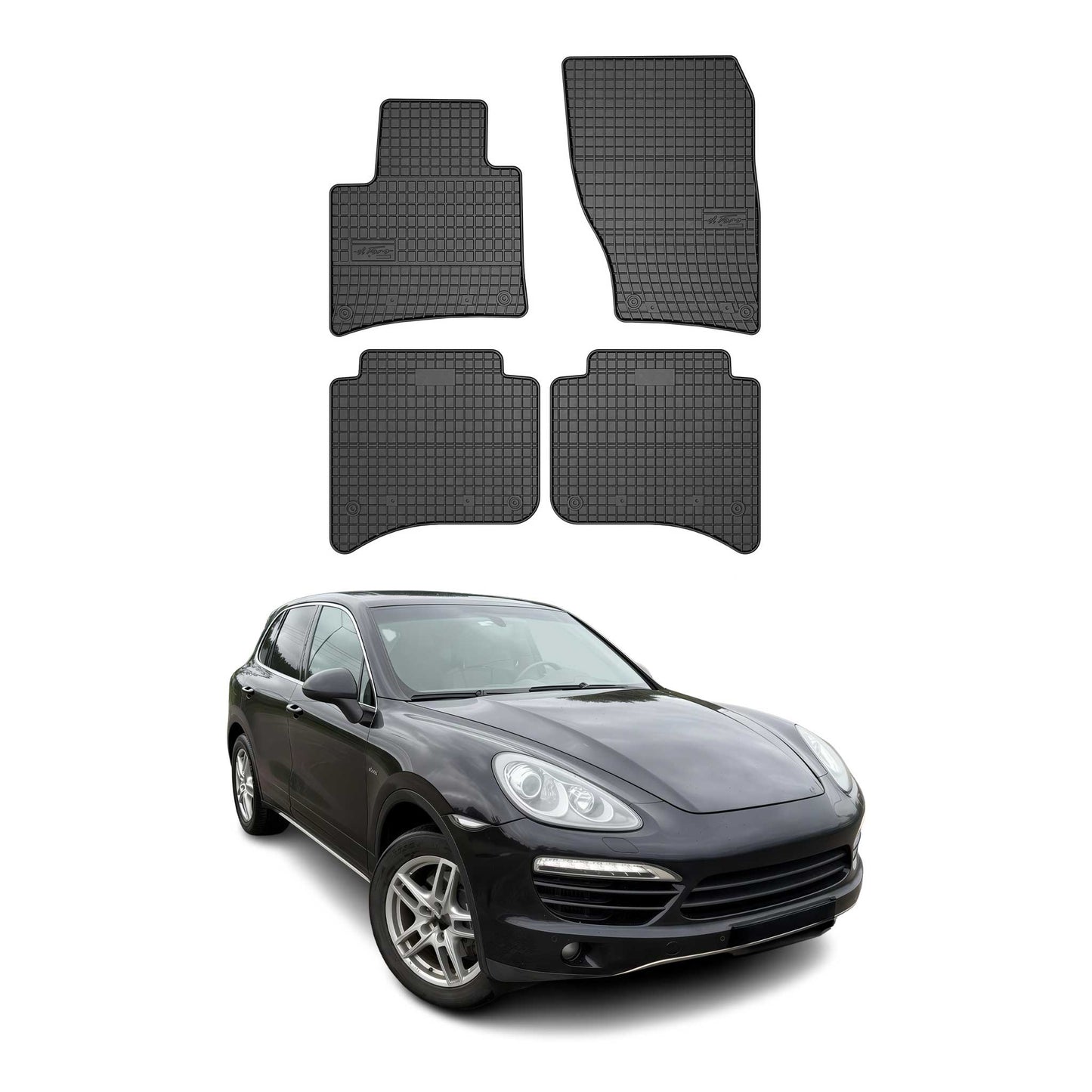 2011-2018 Porsche Cayenne Floor Mats Liners Full Set All Weather Rubber Black