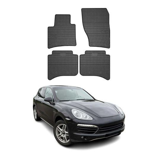 2011-2018 Porsche Cayenne Floor Mats Liners Full Set All Weather Rubber Black