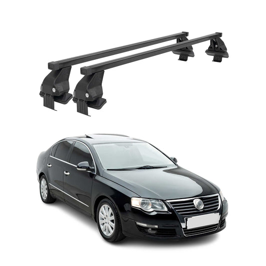 2006-2010 VW Passat B6 Sedan Roof Rack Cross Bars Black