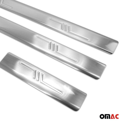 OMAC Door Sill Scuff Plate Scratch Protector for Toyota Corolla 2003-2008 Sedan Steel 7001091N