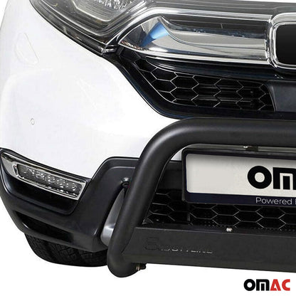 OMAC Bull Bar Push Front Bumper Grille for Honda CR-V Hybrid 2020-2022 Black 1 Pc 3414MSBB078HB