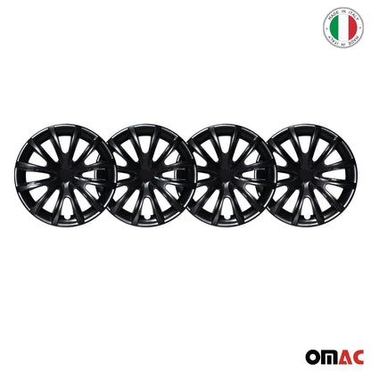 Bicolo Hub Caps Wheel Cover 16" Black & Black Full Set 4 pcs.
