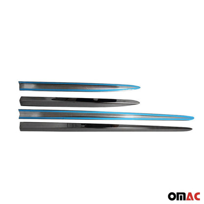 OMAC Side Door Molding Trim Skirt Garnish for Fiat 500X 2016-2023 Steel Dark 4 Pcs 2541131B