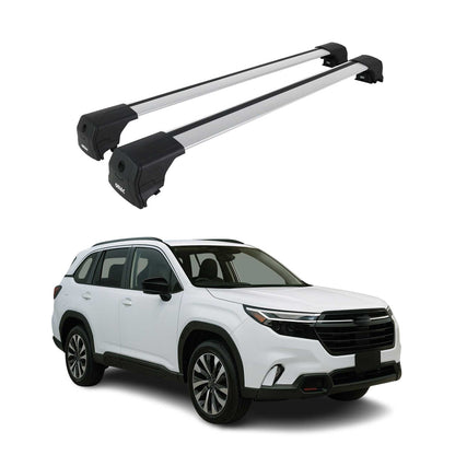 2025 Subaru Forester Roof Rack Cross Bars Luggage Carrier Alu Silver 2x