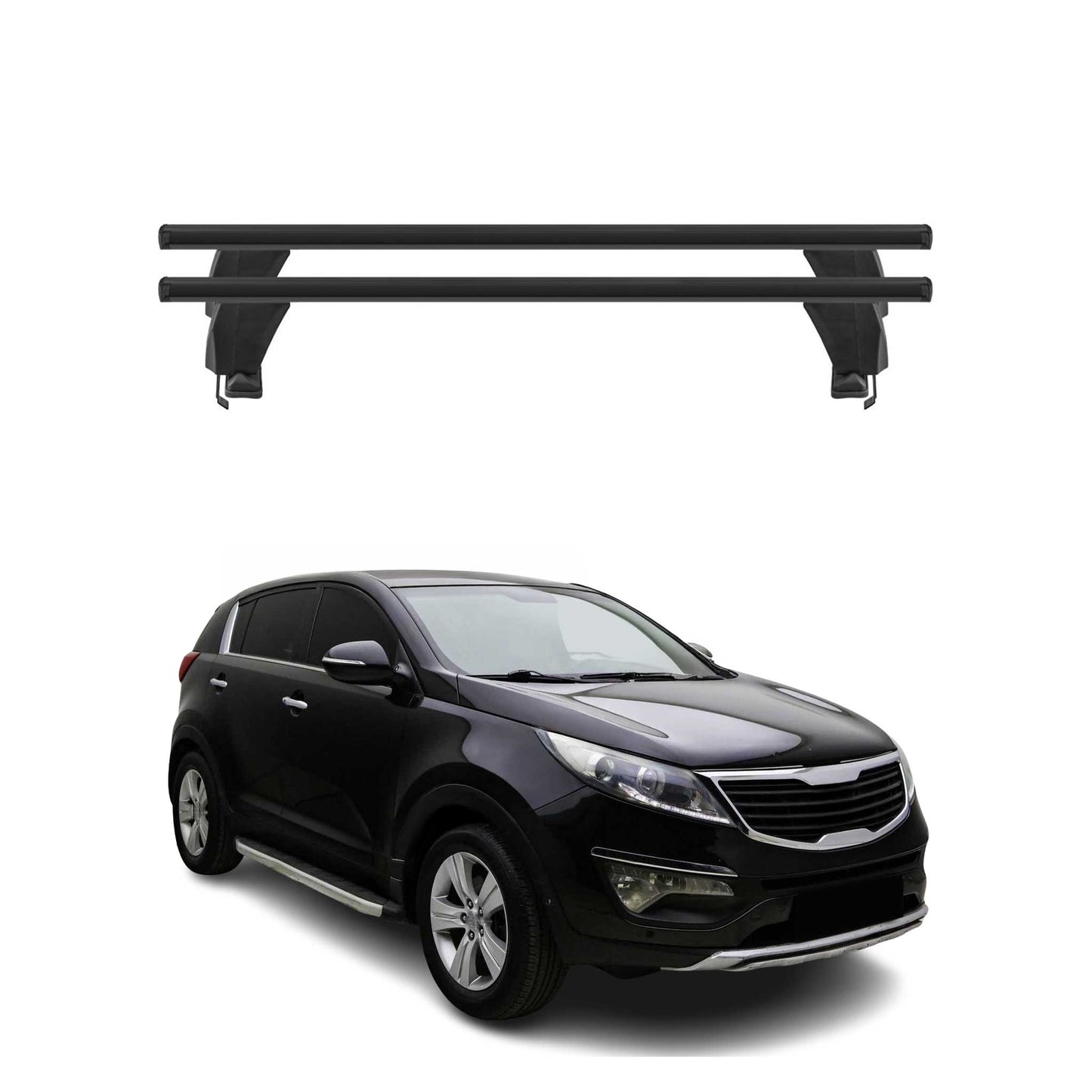 2011-2014 Kia Sportage Roof Rack Cross Bars Black