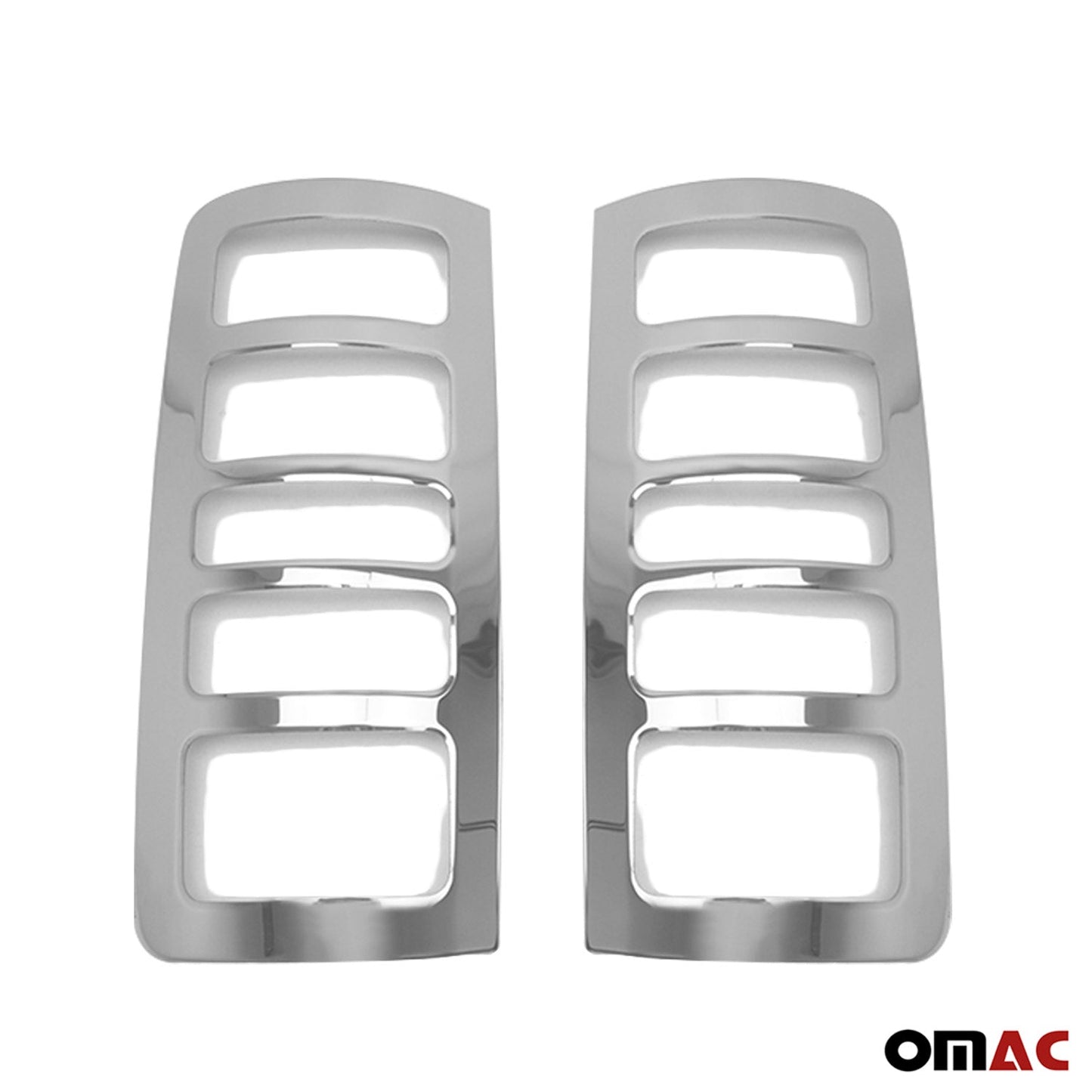 OMAC Trunk Tail Light Trim Frame for Ford Transit Connect 2010-2013 Steel Silver 2Pcs 2620101