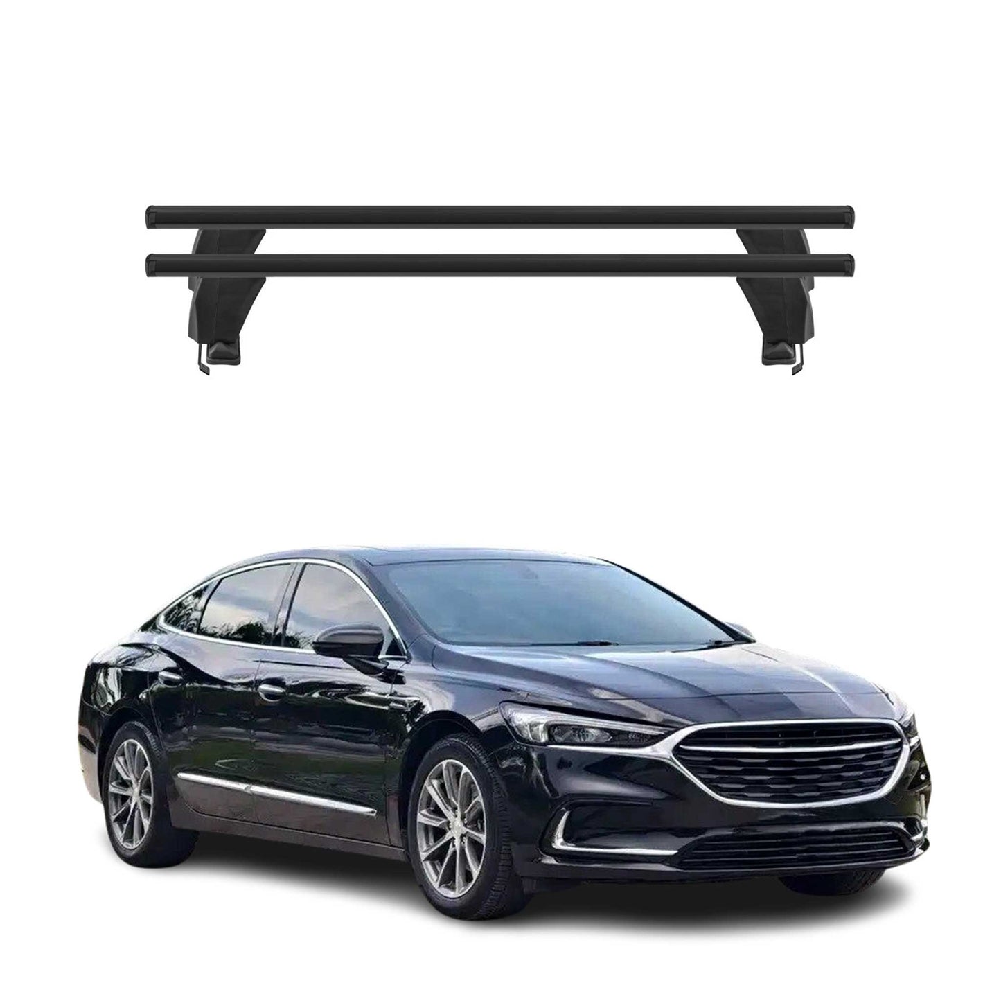 2017-2019 Buick LaCrosse Roof Rack Cross Bars Black