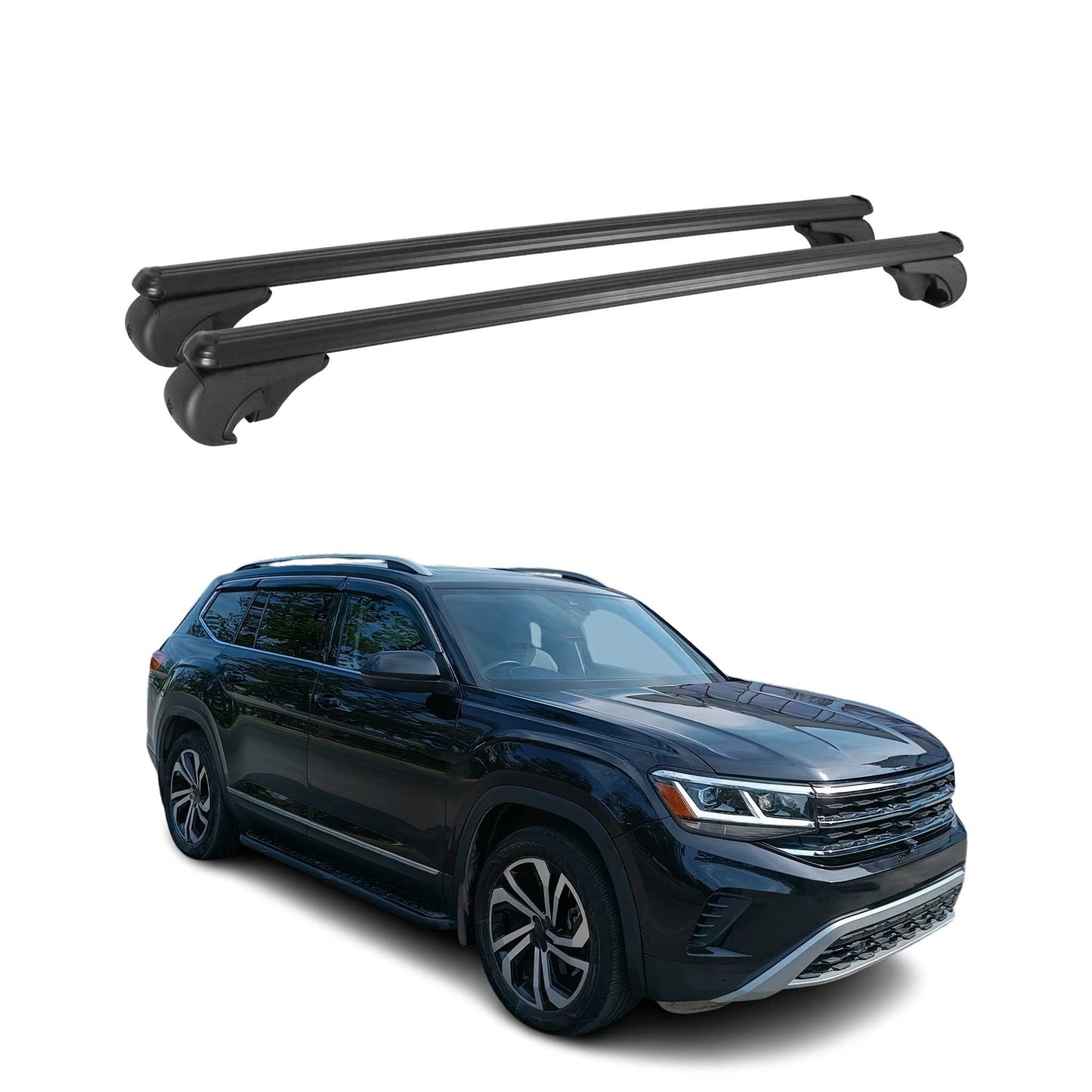2018-2025 VW Atlas Roof Rack Cross Bars Black