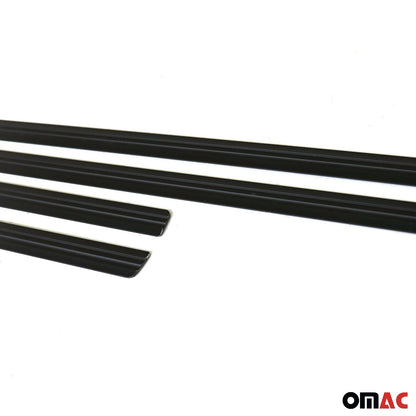 OMAC Car Side Door Streamer Guard Trim Black Aluminum Accessories 4 Pcs 9697131B