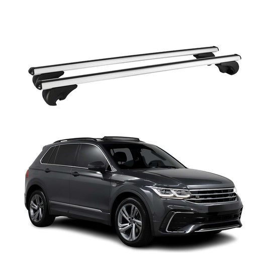 2017-2018 VW Tiguan Limited Roof Rack Cross Bars Silver