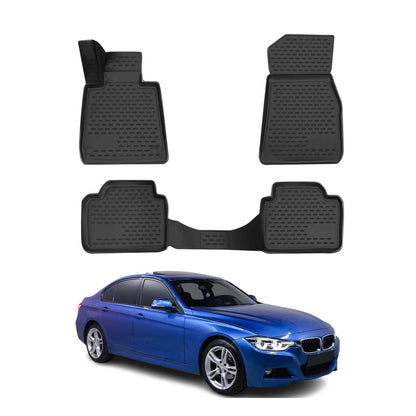 2014-2020 BMW 4 Series F32 F26 Coupe Floor Mats Liners Full Set All Weather Black
