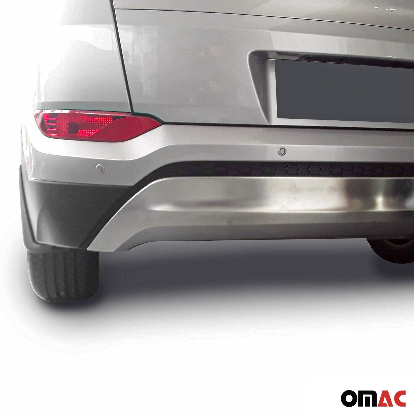 OMAC Rear Bumper-Diffusor Trim Protector for Hyundai Tucson 2016-2018 Silver Steel 3522050