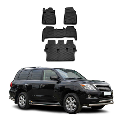 2008-2011 Lexus LX 570 Floor Mats Liners Full Set All Weather Black