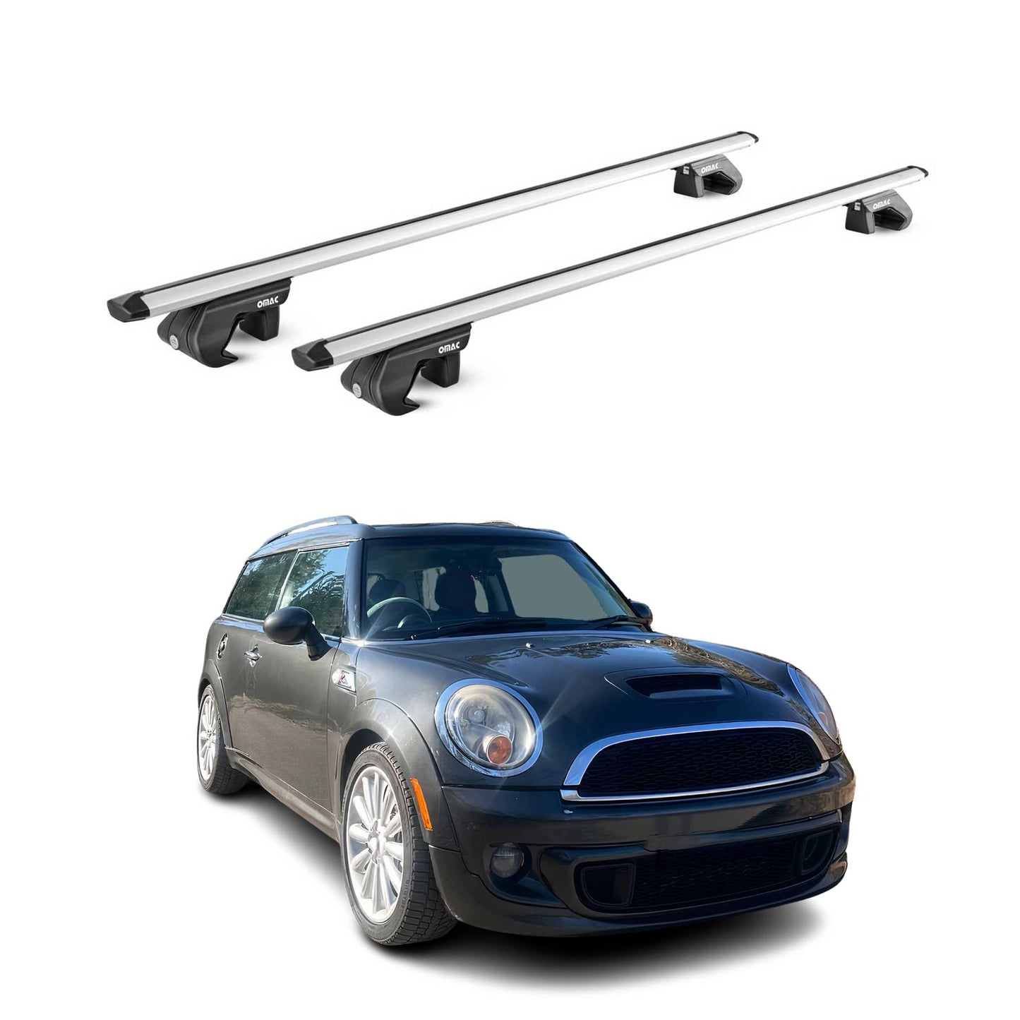 2008-2014 Mini Cooper Clubman R55 Roof Rack Cross Bars Silver