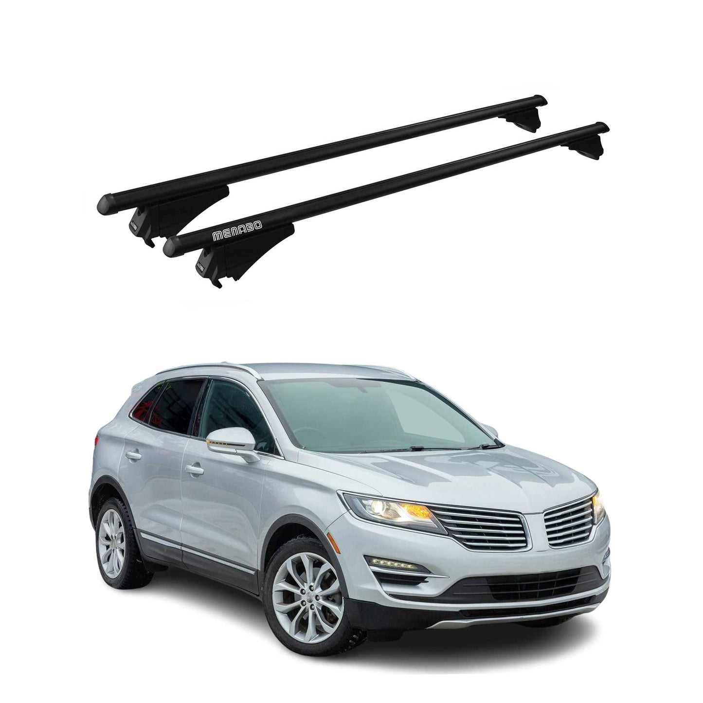 2015-2019 Lincoln MKC Roof Rack Cross Bars Black