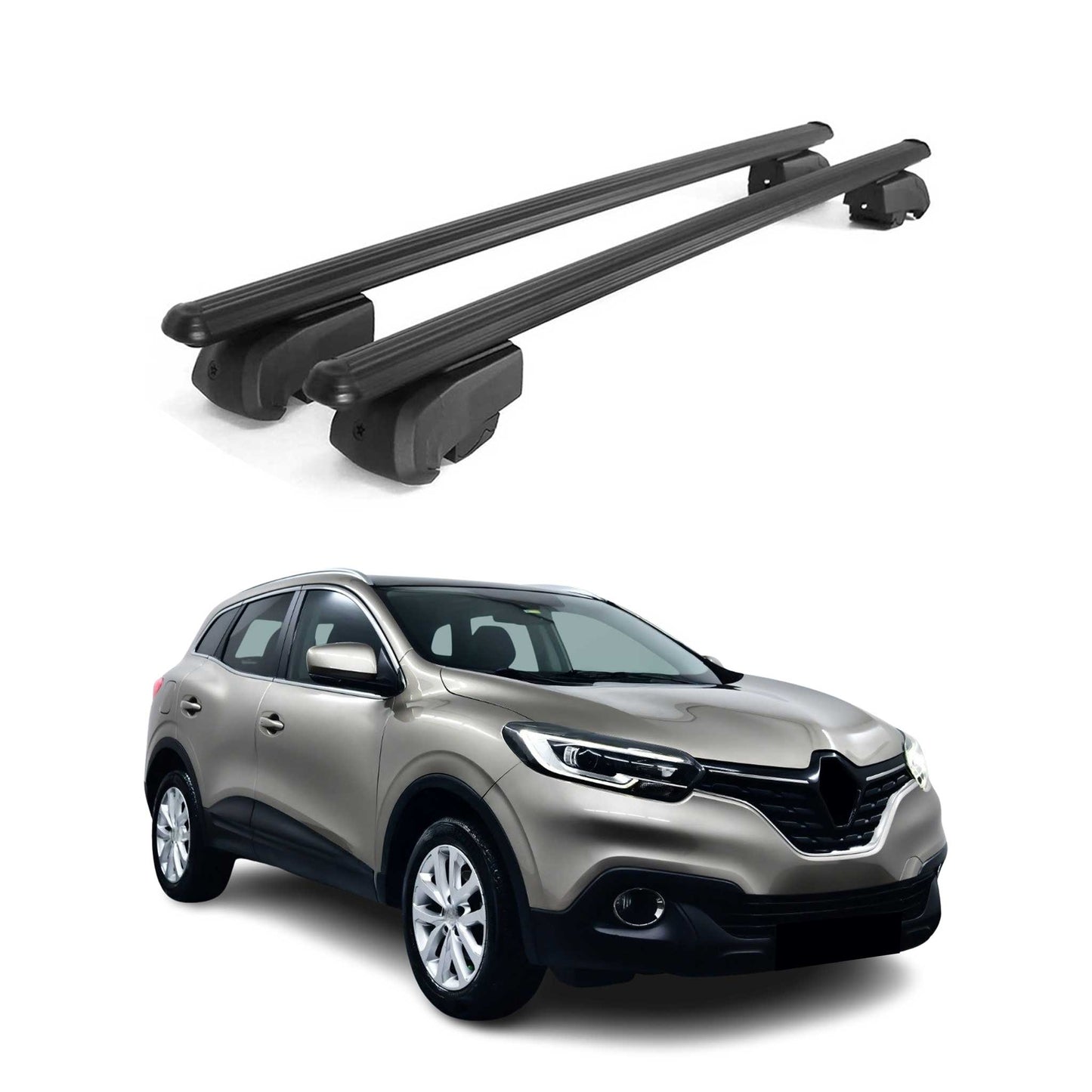 2015-2022 Renault Kadjar Roof Rack Cross Bars Black