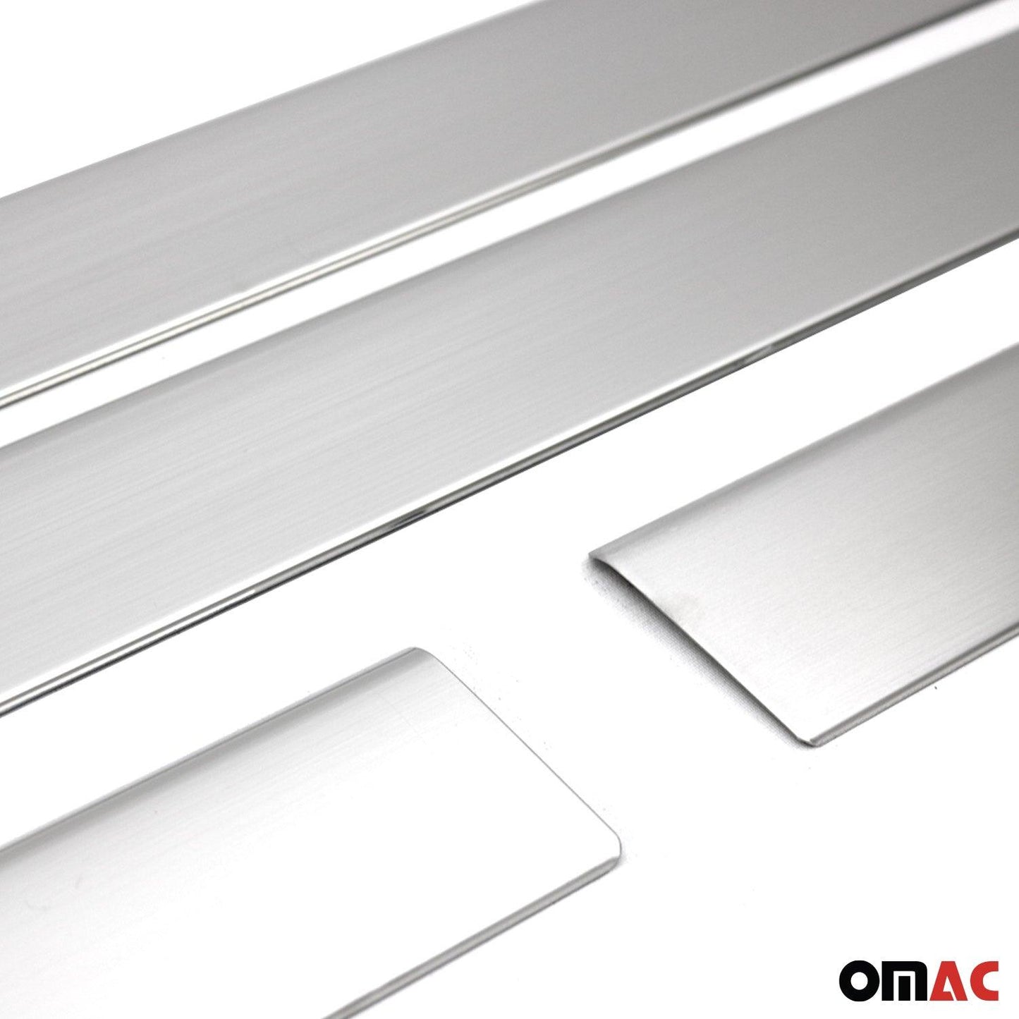 OMAC Door Sill Scuff Plate Scratch Protector for Ford Focus 2000-2004 Steel Silver 4x 2601091N