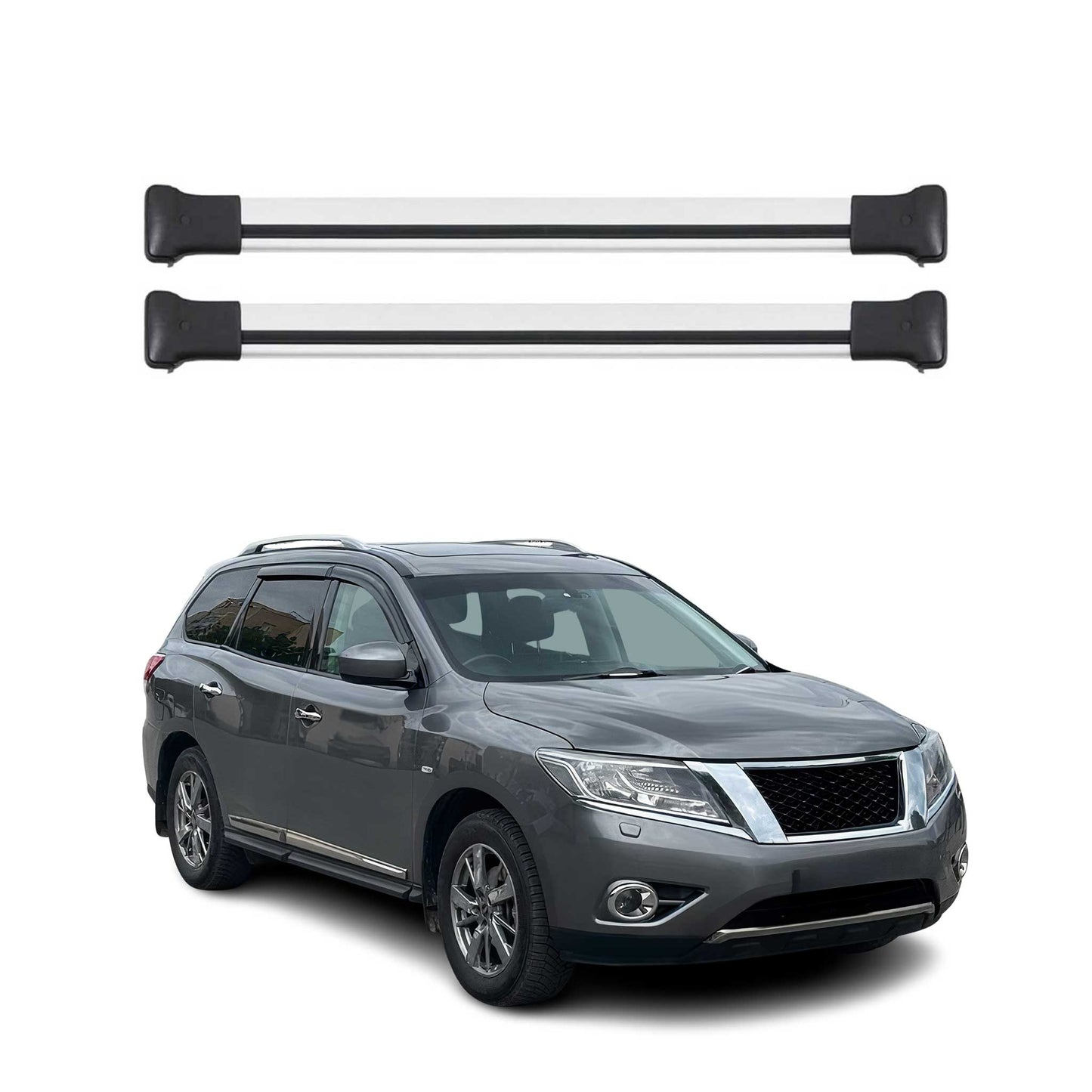 2013-2020 Nissan Pathfinder Roof Rack Cross Bars Silver