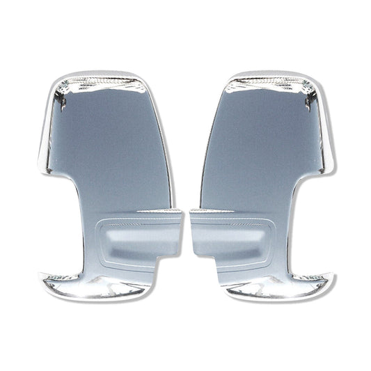 2015-2025 Ford Transit Side Mirror Cover Caps Stainless Steel Chrome Silver 2 Pcs