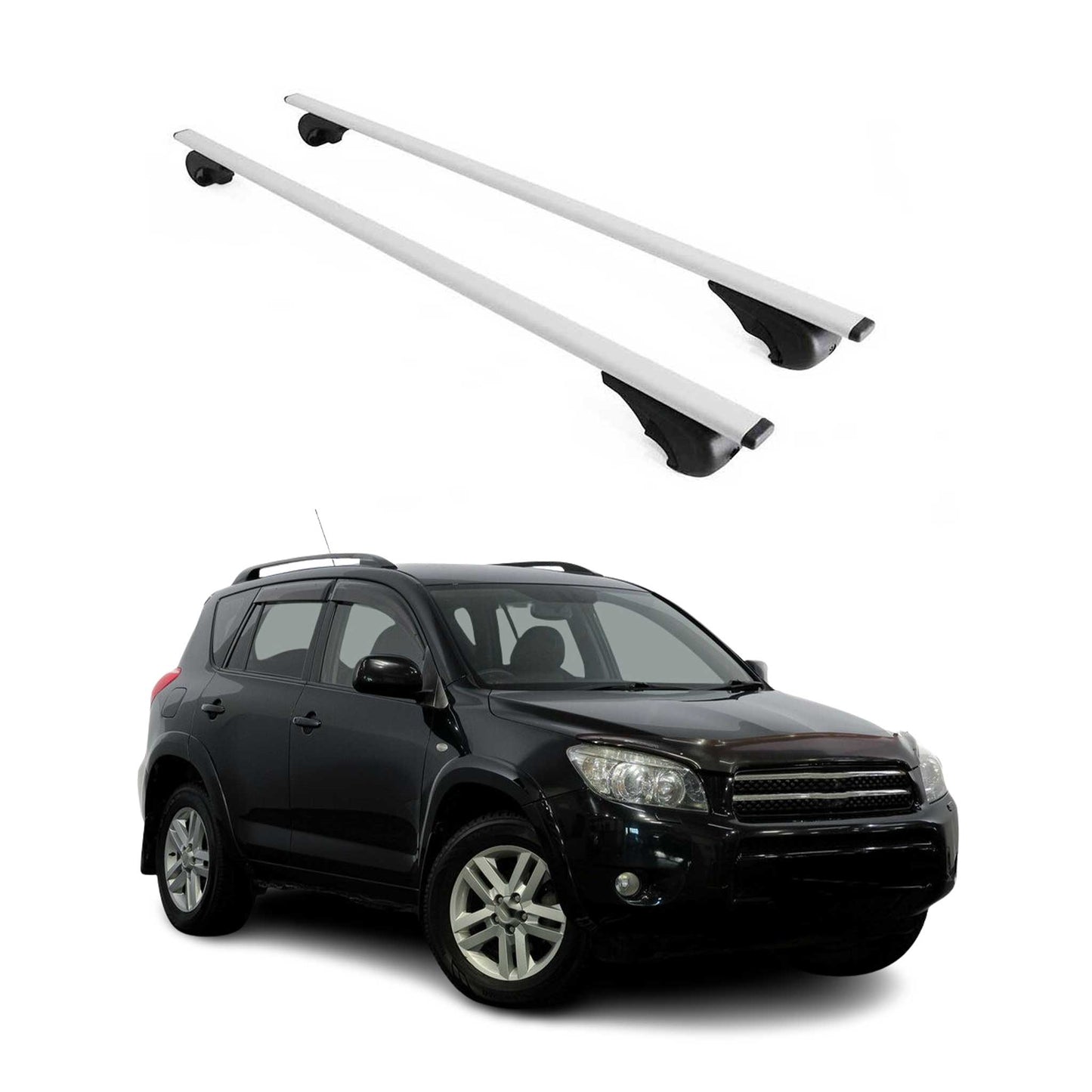 2006-2012 Toyota RAV4 Roof Rack Cross Bars Silver